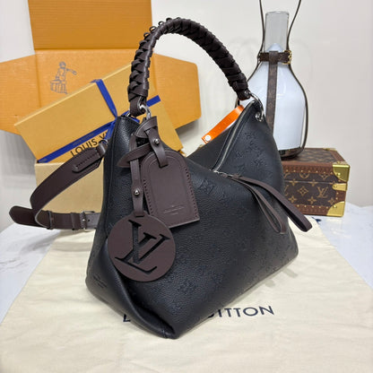 Louis Vuitton Black Mahina Beaubourg Hobo MM
