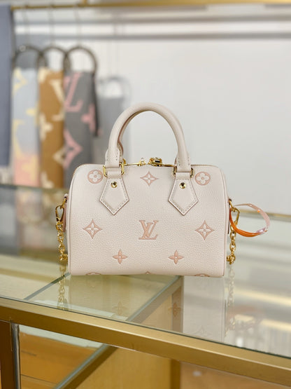 Louis Vuitton Monogram Empreinte Bicolor Speedy Bandoulière 20