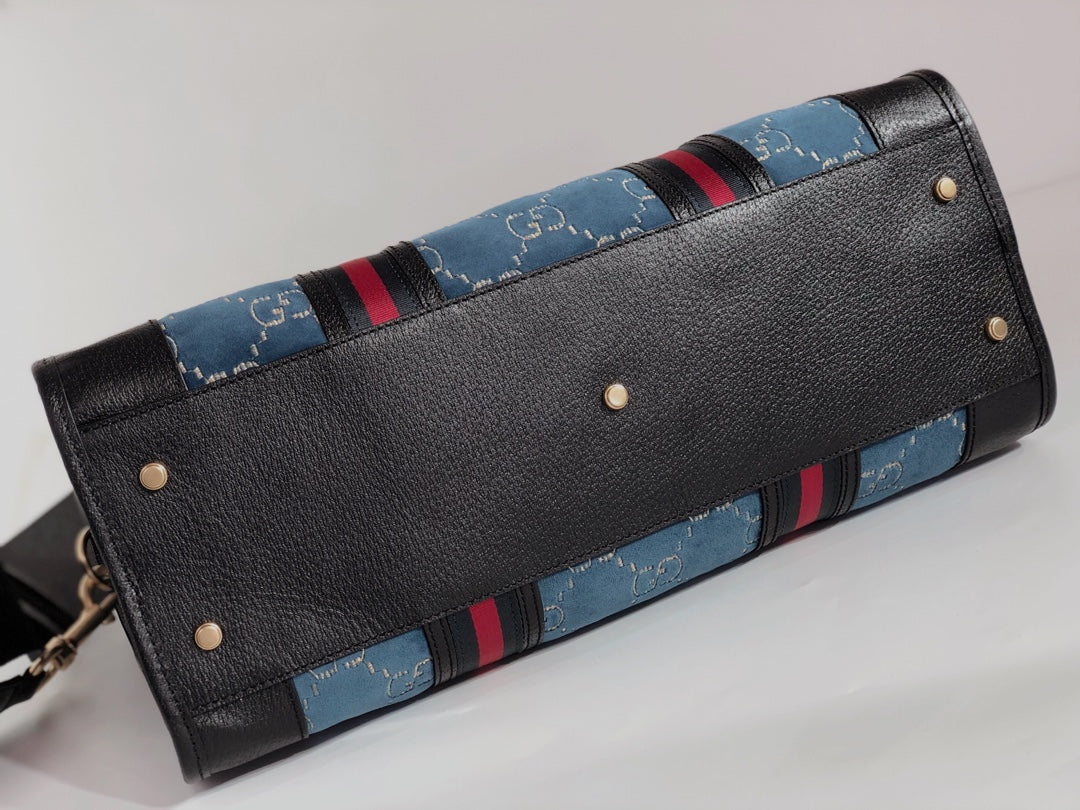 GUCCI Velvet GG Monogram Textured Calfskin