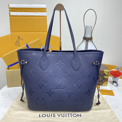 LV Neverfull MM Monogram Empreinte Leather