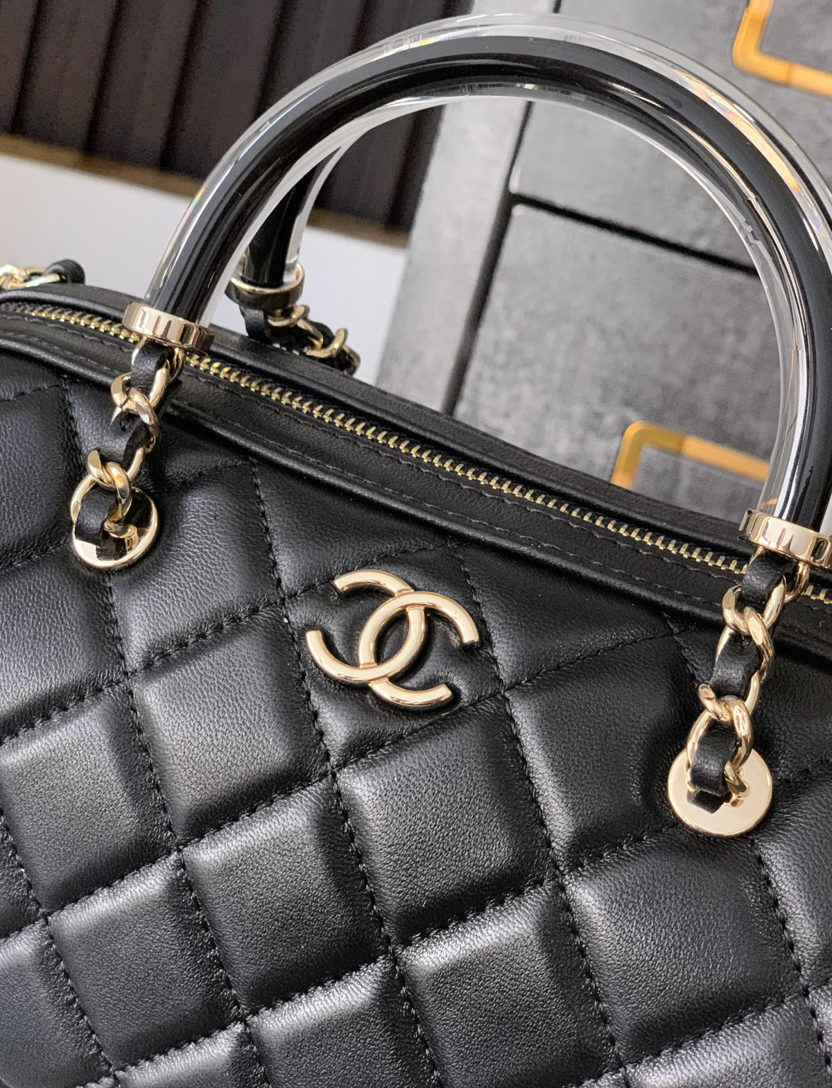 Chanel Matelasse Black Shoulder Bag Leather