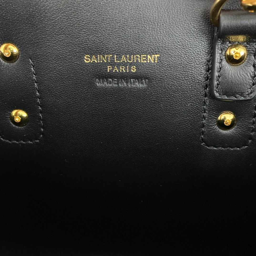 Ysl Nano Sac De Jour Black Smooth Leather Gold-tone Metal