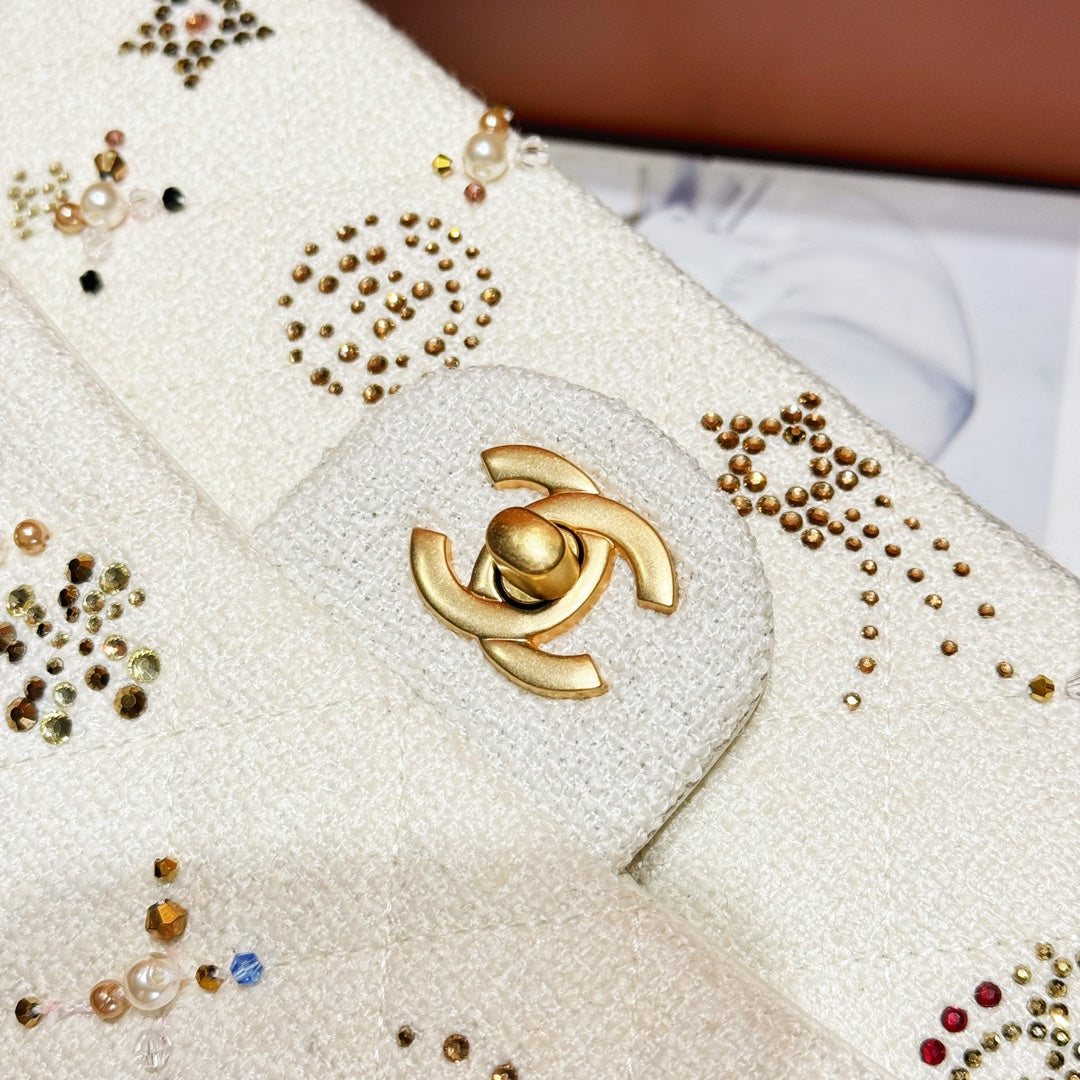 Chanel Flap Bag Leather Bag with Gold Hardware