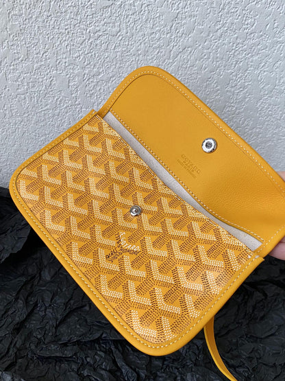 Goyard Yellow Goyardine Canvas & Chevroches Calfskin Saint Louis PM Tote