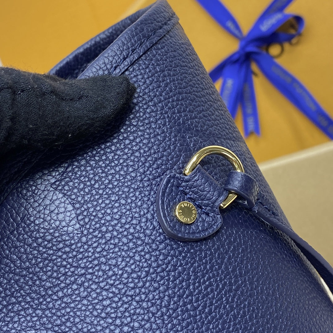LV Neverfull MM Monogram Empreinte Leather