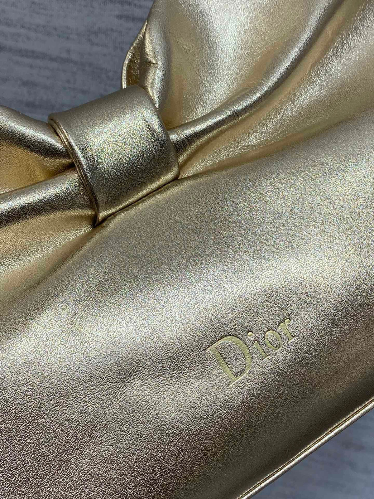Dior Bow Bag Gold Lambskin