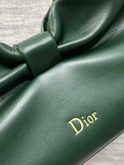 Dior Bow Bag Small Dark Green