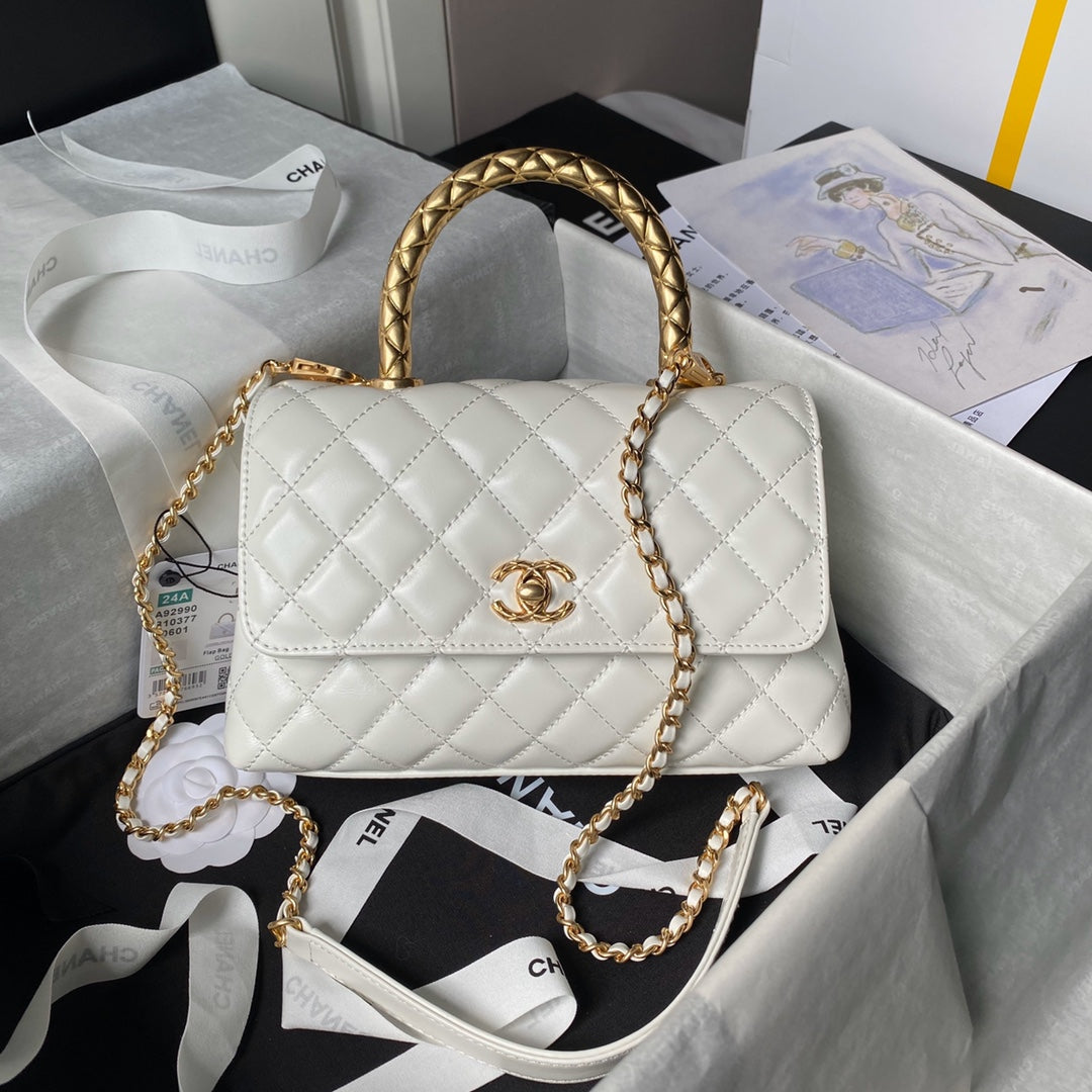 Chanel Coco Handle Small White