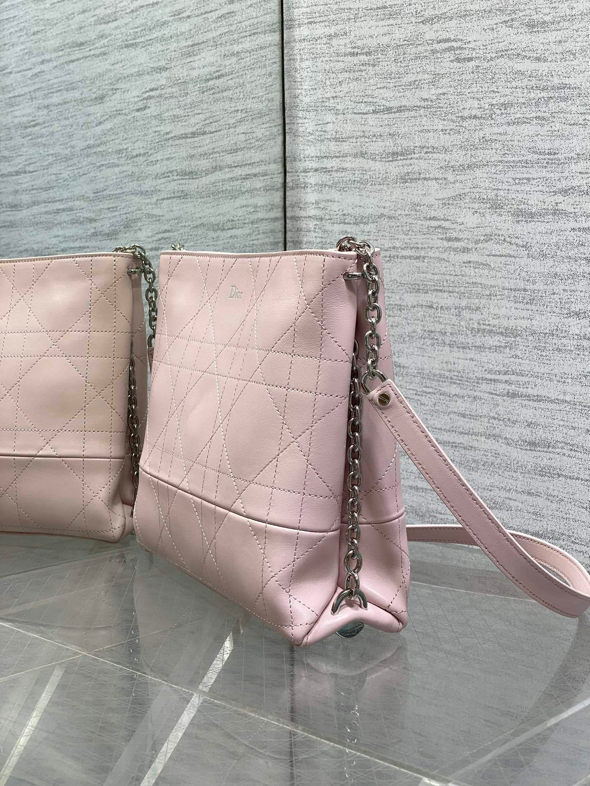 Dior Trianon Bag in Pink Gold Hardware