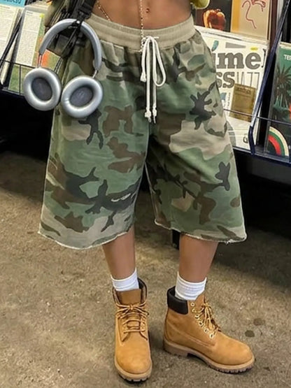 Camouflage Drawstring Shorts