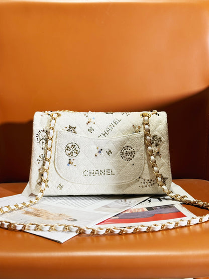 Chanel Flap Bag Leather Bag with Gold Hardware