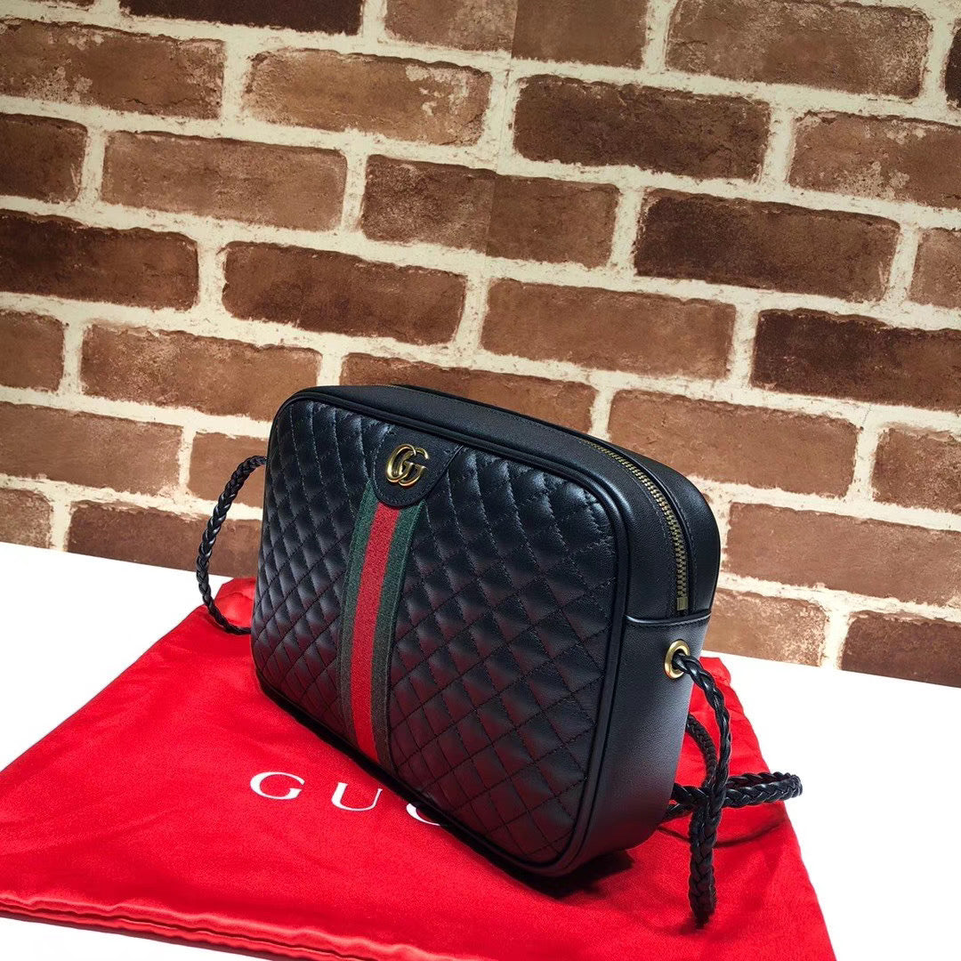 Gucci Black Mini Trapuntata Crossbody Bag Leather