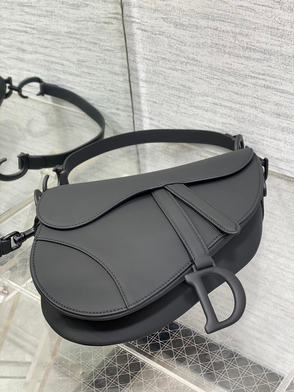 Dior Saddle Bag in Black with Black Hardware