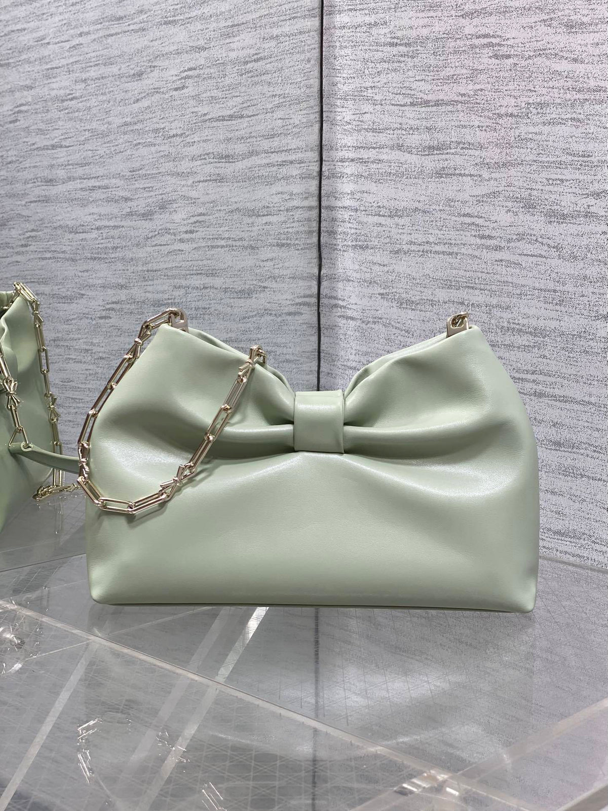 Dior Bow Bag Green Lambskin