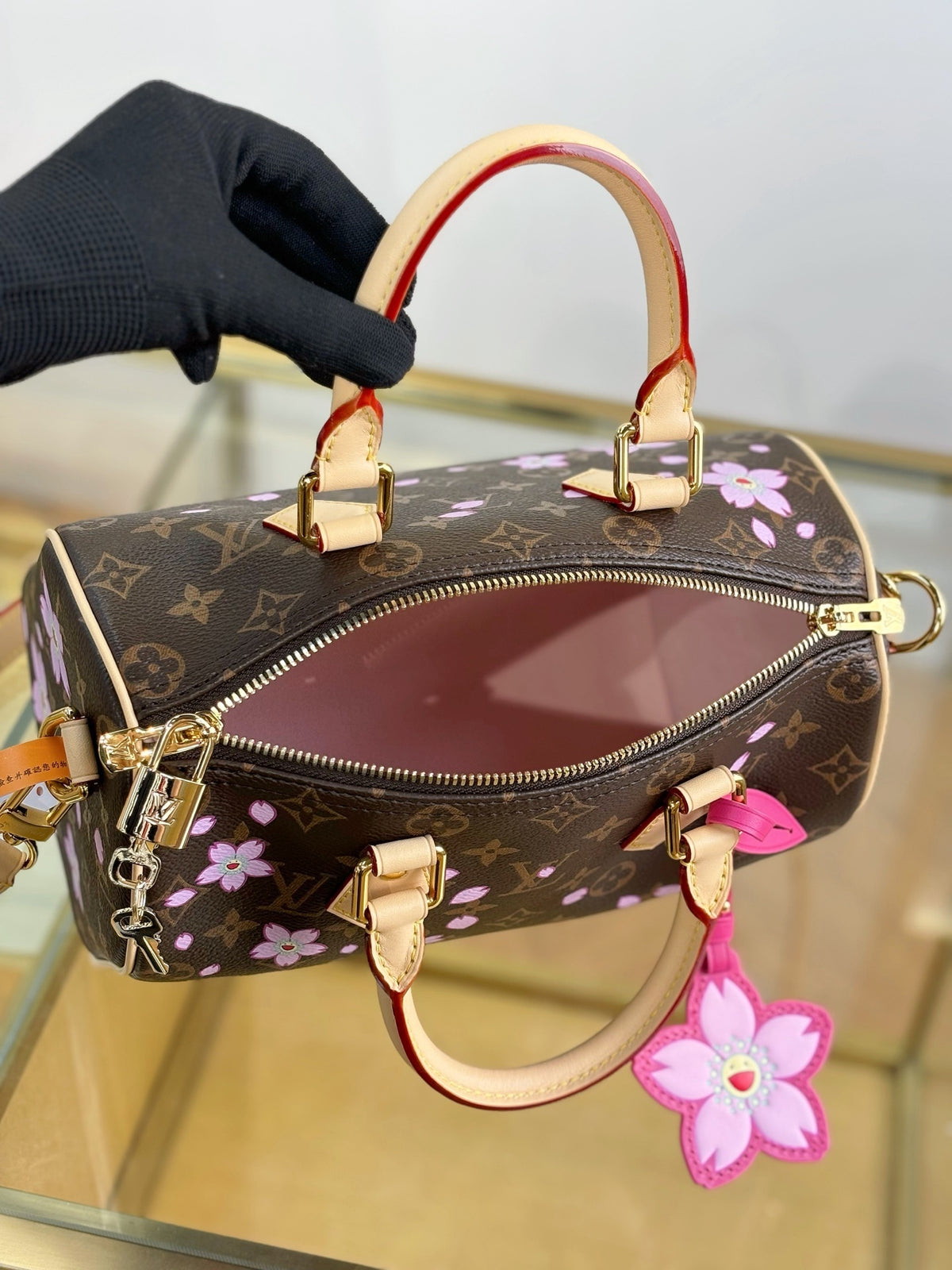 Louis Vuitton x Takashi Murakami Monogram Cherry Blossom Speedy Bandoulière 25
