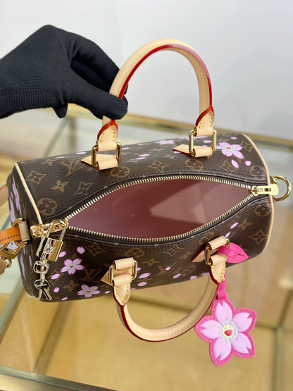 Louis Vuitton x Takashi Murakami Monogram Cherry Blossom Speedy Bandoulière 25