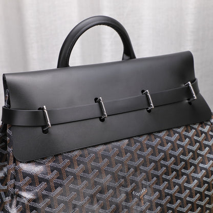 Goyard Steamer GM Black Leather Travel