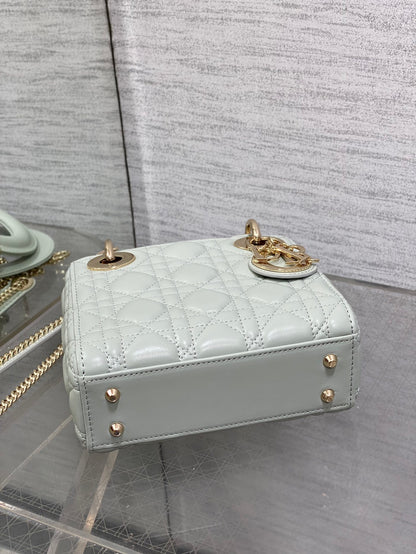 Dior Mini Lady Dior Bag in opaline gray