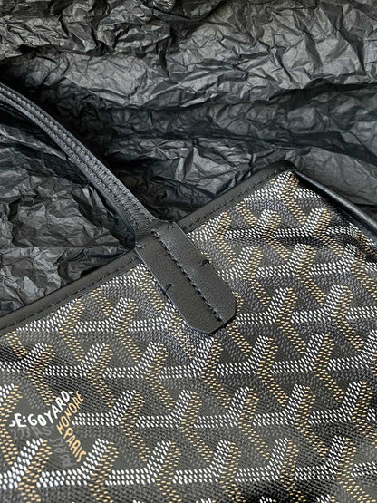 GOYARD Goyardine Reversible Mini Anjou Black 1661918