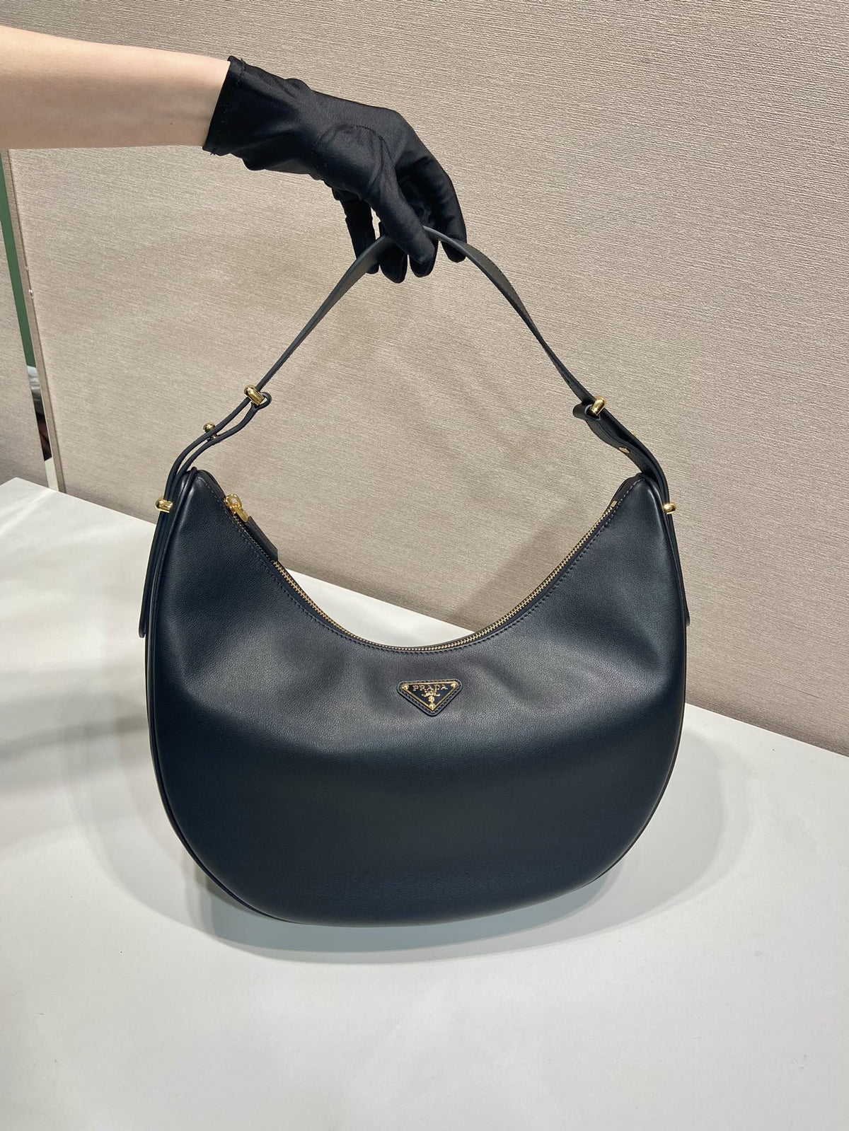 Prada Arche Small Leather Shoulder Bag
