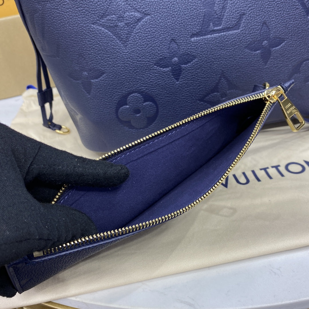 LV Neverfull MM Monogram Empreinte Leather