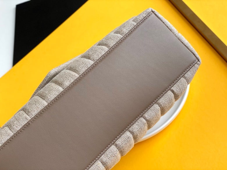 Saint Laurent Beige Suede Y Quilted Monogram