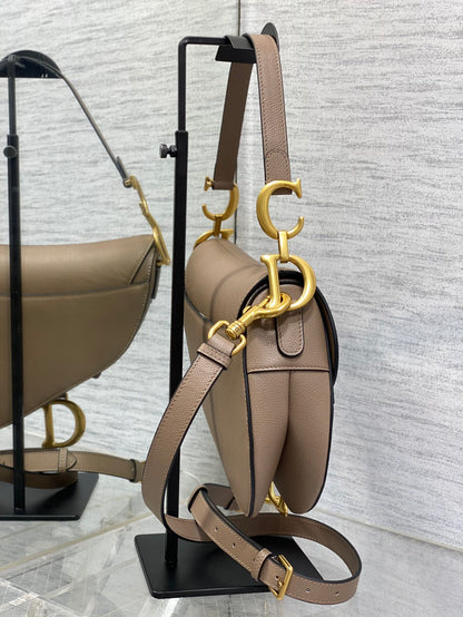 Dior Saddle Bag in Brown Gold Hardware
