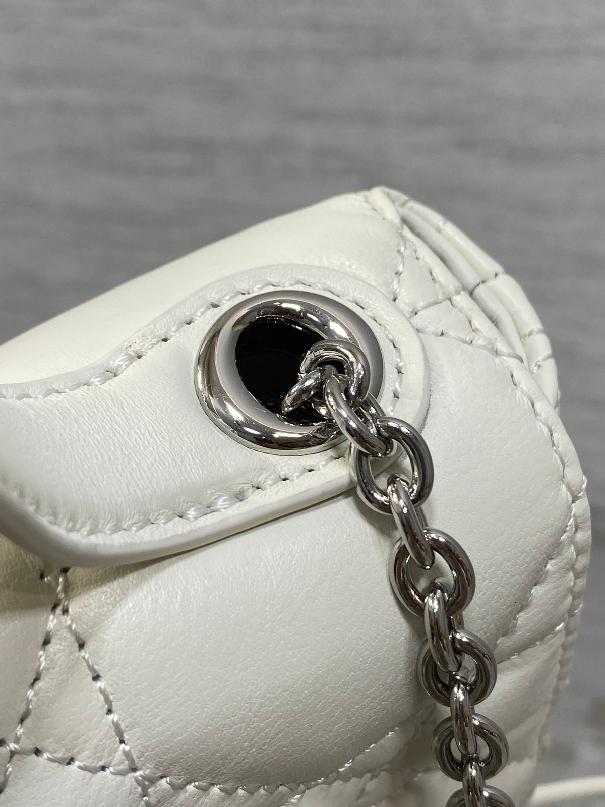 Dior My Dior Mini Bag in White Lambskin