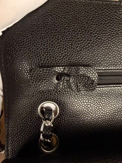 Chanel Classic Flap Medium 25 Black sliver Hardware