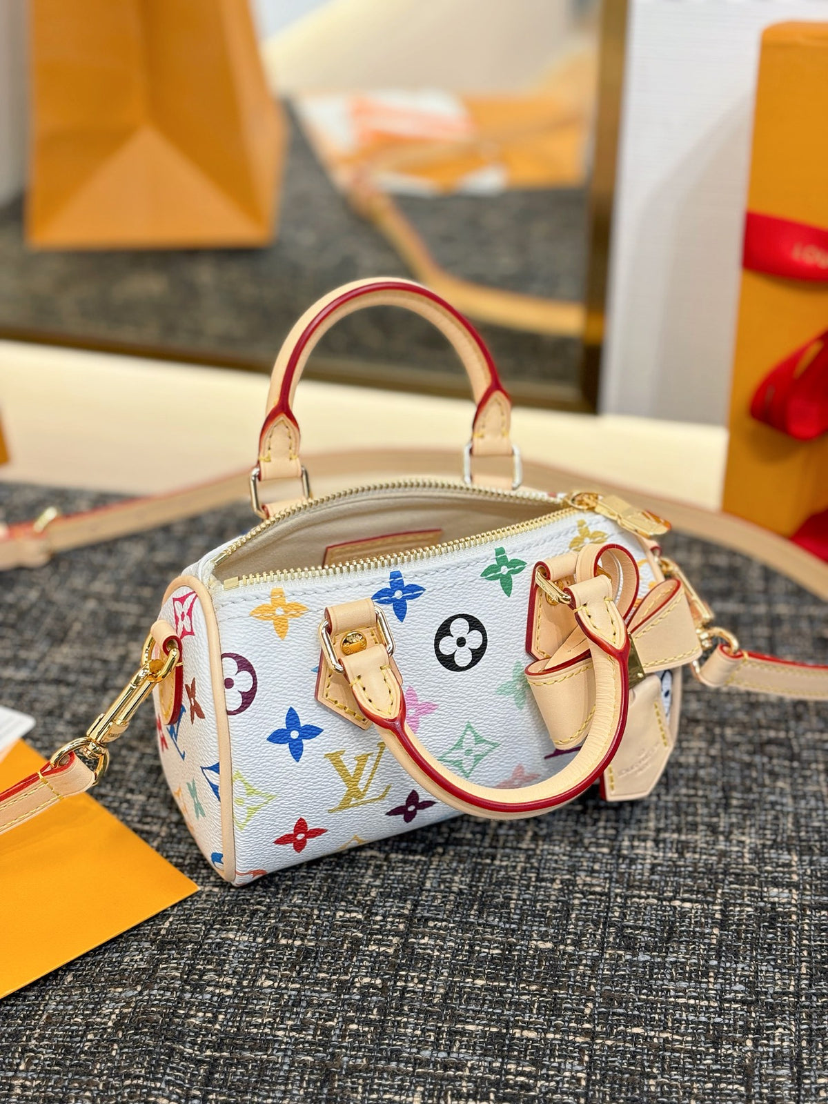 Louis Vuitton X Takashi Murakami Nano Speedy Bag