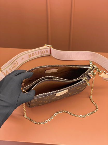 Louis Vuitton LV Multi Pochette Handle Monogram Handbags 24x16x6cm
