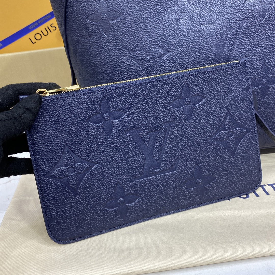 LV Neverfull MM Monogram Empreinte Leather