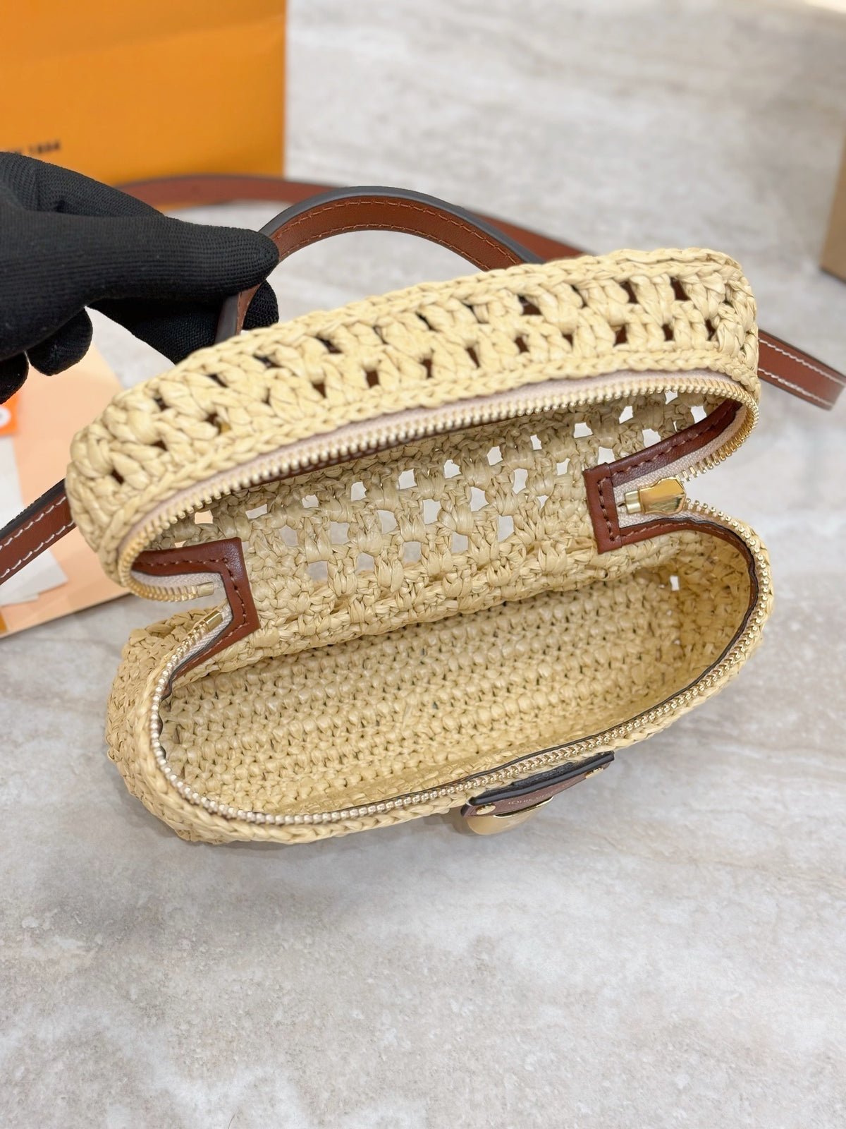 Louis Vuitton Vanity Chain Pouch in raffia