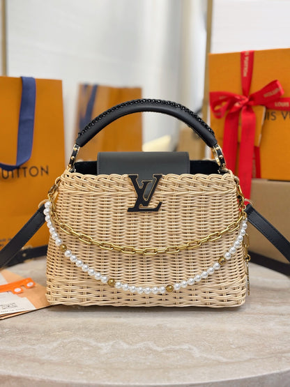 Louis Vuitton Capucines BB Handbag Brown Beige