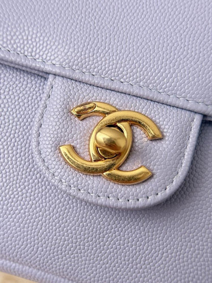 Chanel Small Preppy Coco Flap Bag in Purple