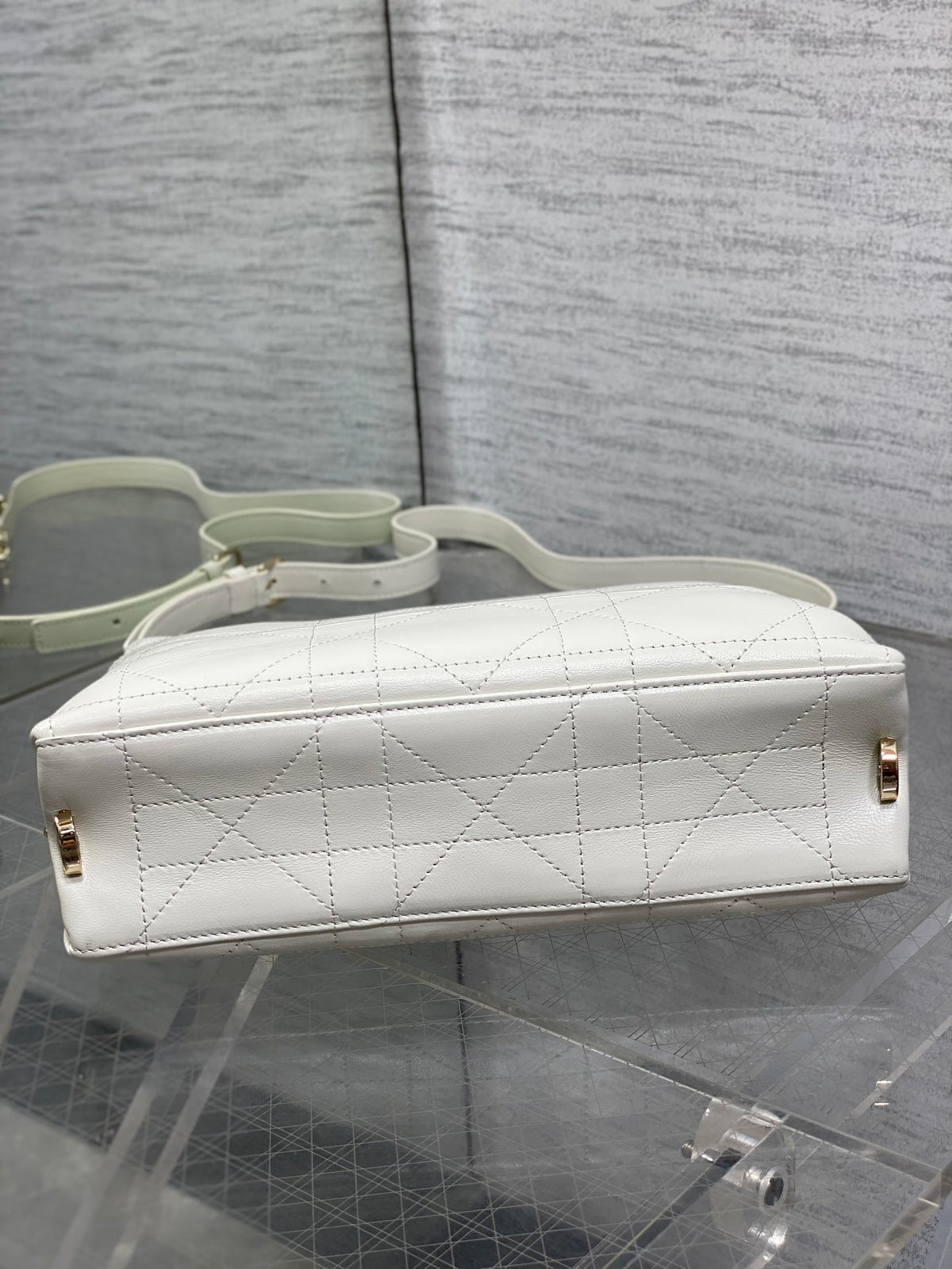 Dior Trianon Bag in White Gold Hardware