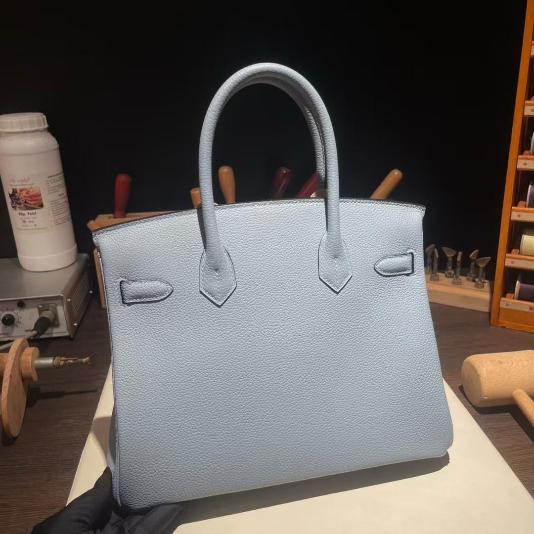 HN 25 CLOUD BLUE* TOGO LEATHER *SILVER* HARDWARE