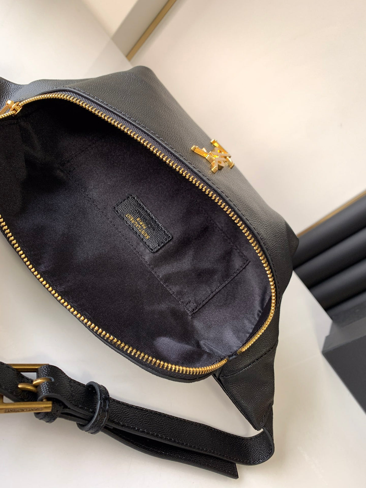 Saint Laurent Monogram Logo Fanny Pack/Belt Bag