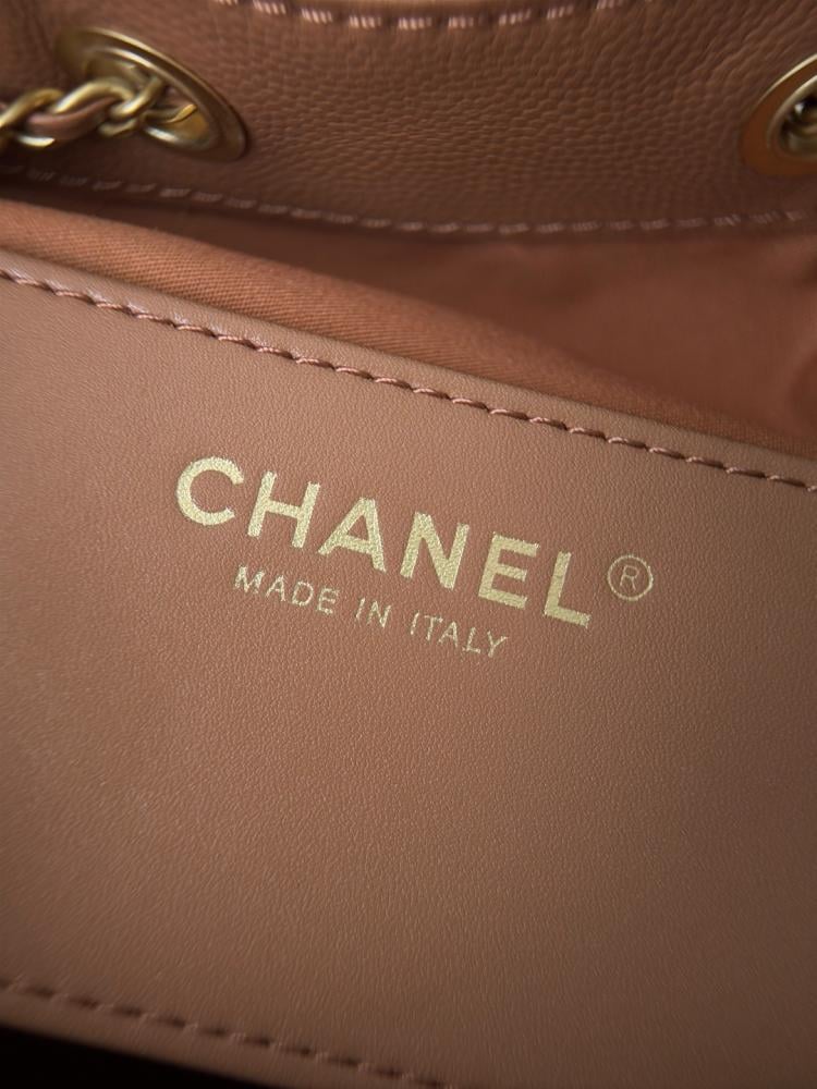 Chanel Small 25 Bag in Caramel Caviar Leather