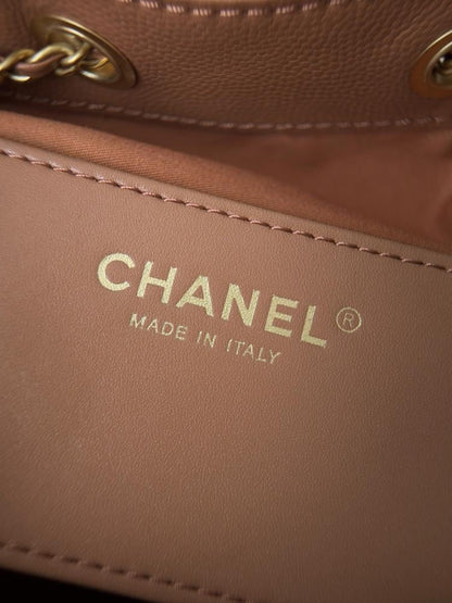 Chanel Small 25 Bag in Caramel Caviar Leather