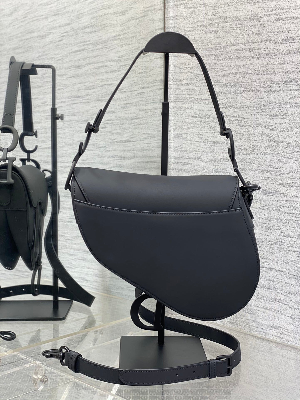 Dior Saddle Bag in Black with Black Hardware