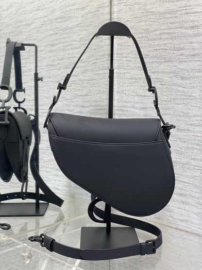 Dior Saddle Bag in Black with Black Hardware