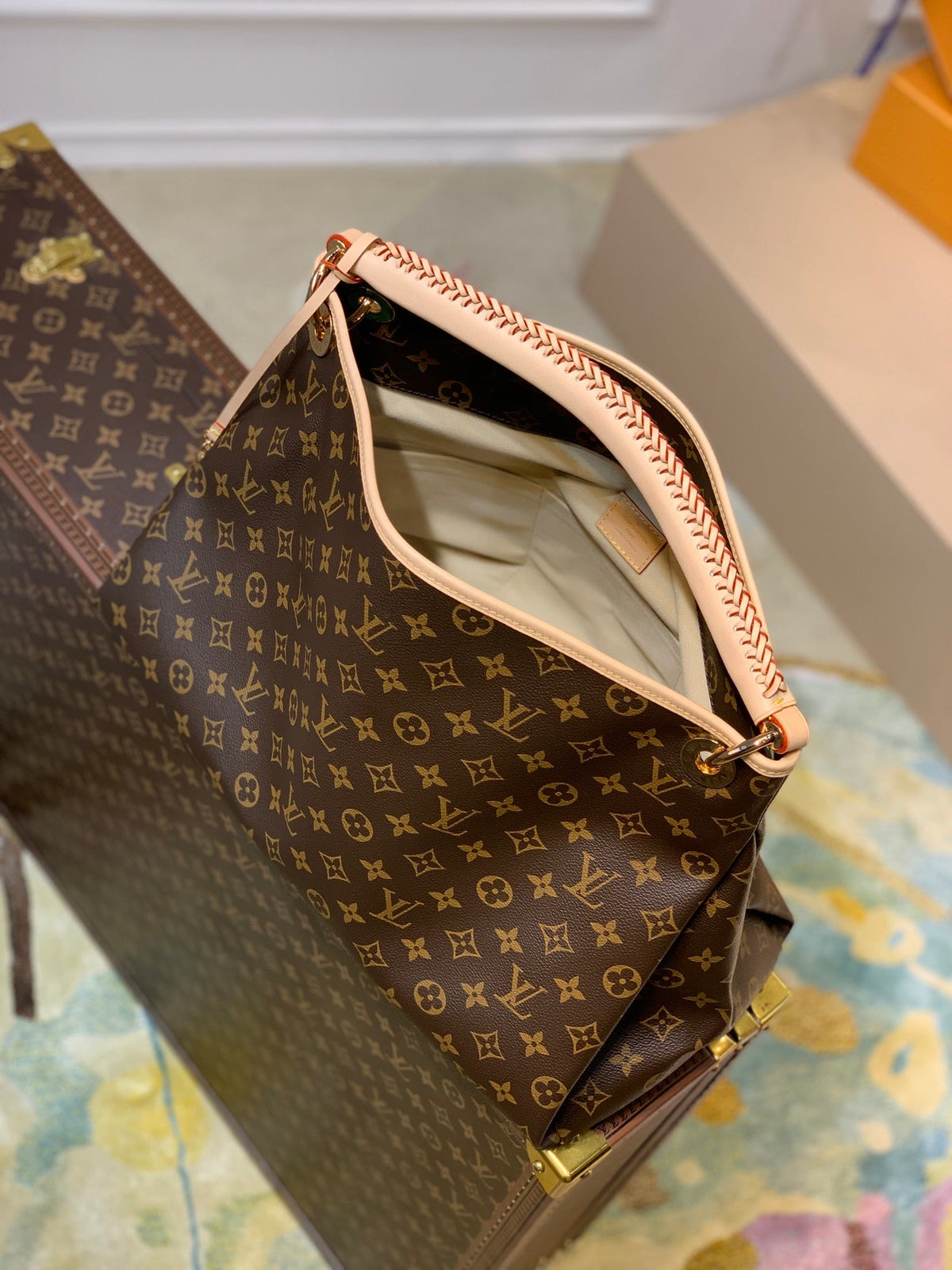 LOUIS VUITTON Monogram Delightful MM Pivoine 187884