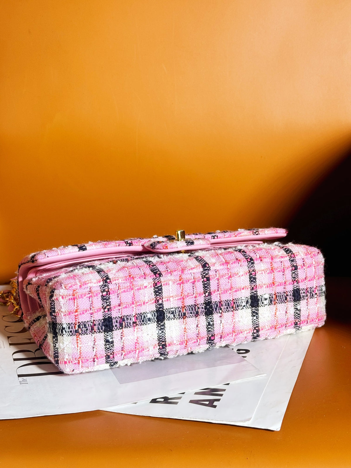 Chanel Mini Rectangular Flap Bag Pink, White and Black