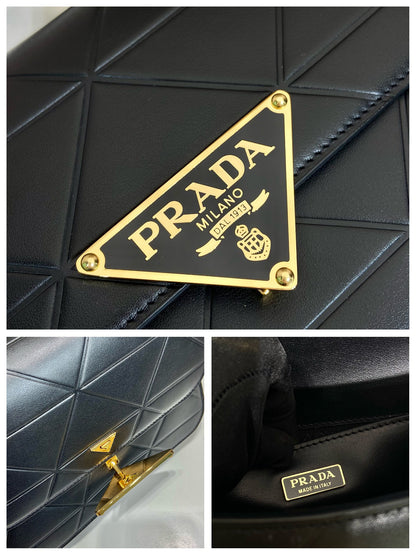 Prada Pattina in Pelle Calfskin Black