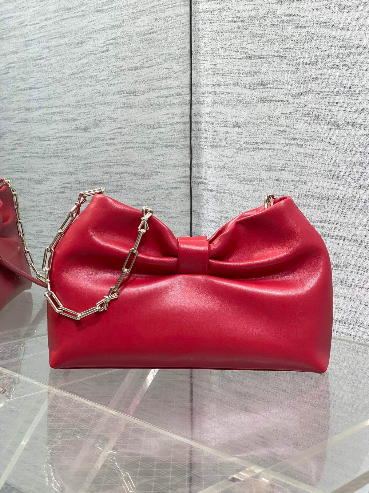 Dior Bow Bag Red Lambskin