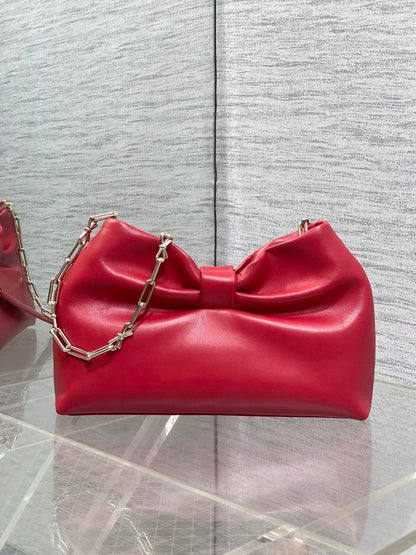 Dior Bow Bag Red Lambskin