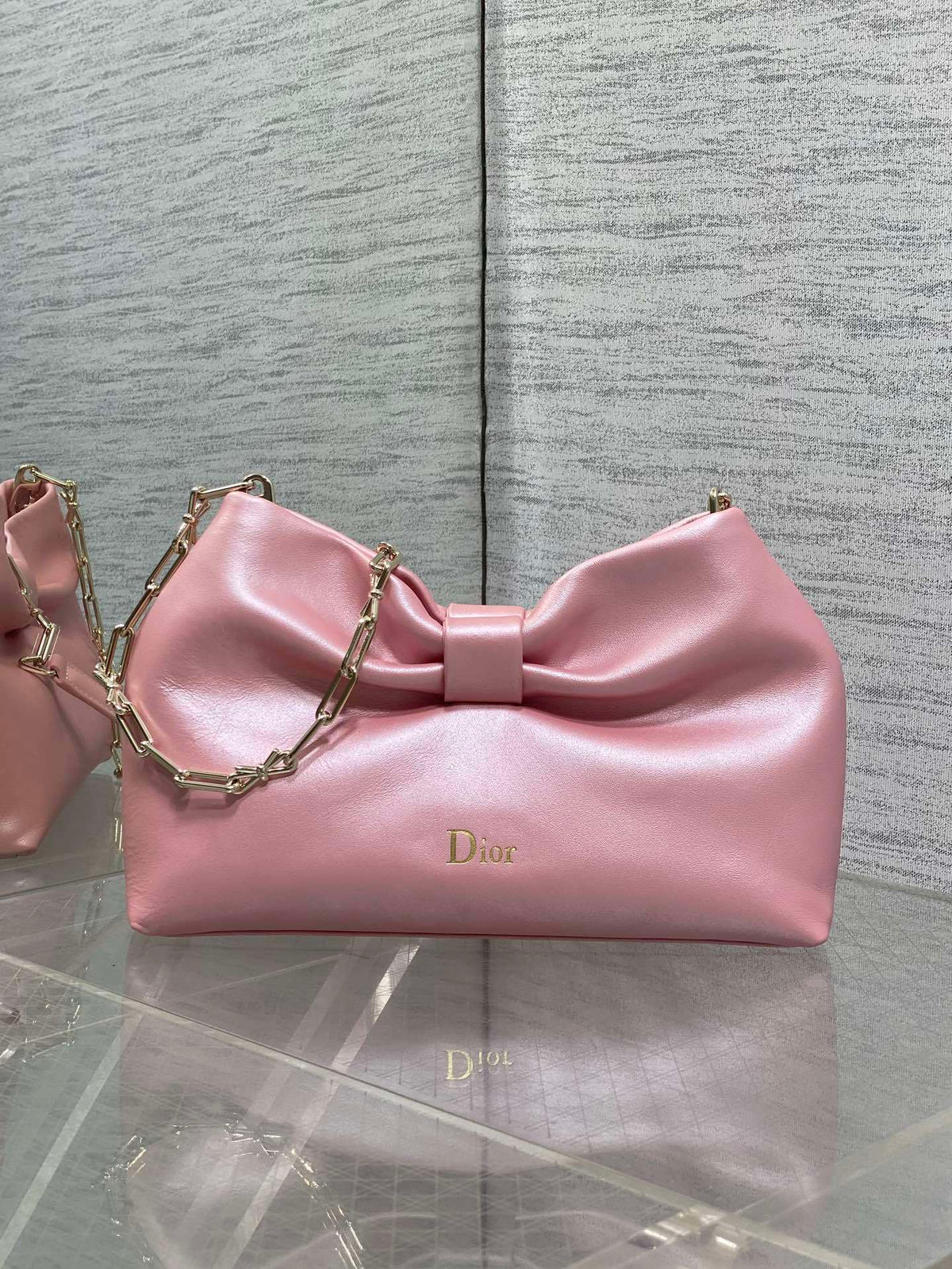 Dior Bow Bag Pink Lambskin