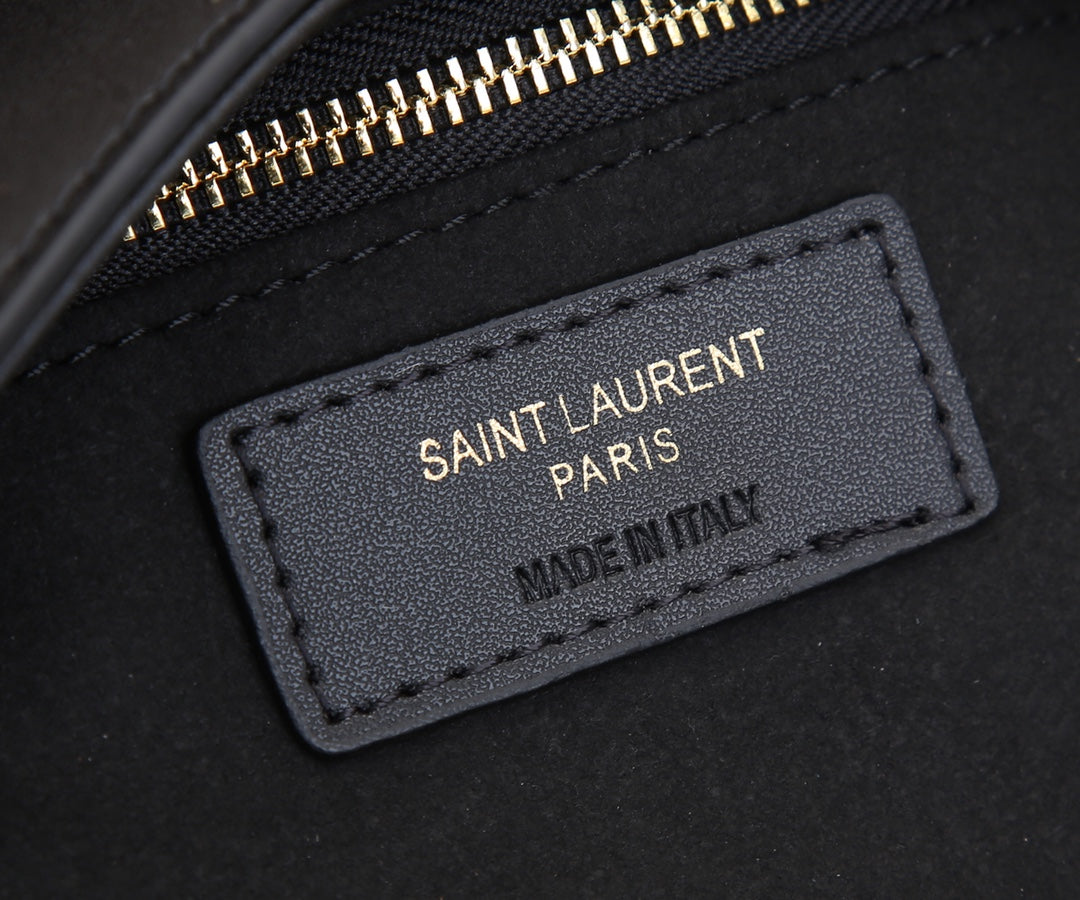 Saint Laurent Smooth Calfskin Le 5 A 7 Mini Hobo Black