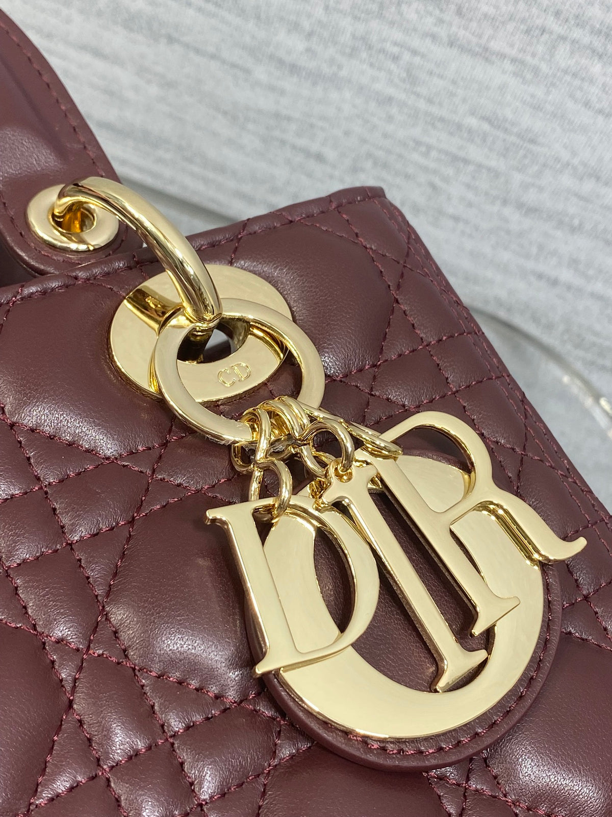 Christian Dior Small Lady Dior bag in Burgundy